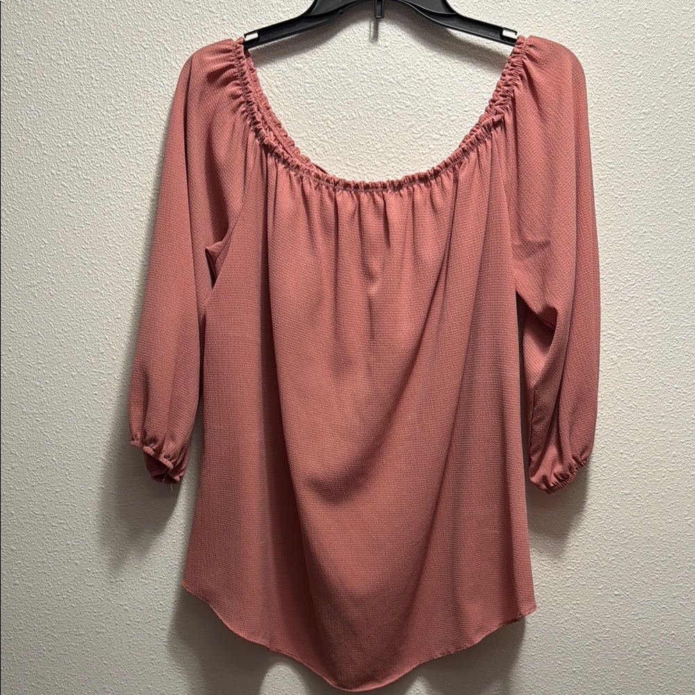 Women's Pink Bow Back Blouse Top